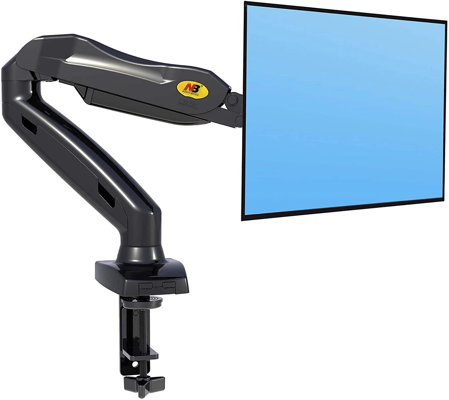 NB F80 Single Monitor Mount 17"-30" | Full Motion Desk Arm (Black/White)
