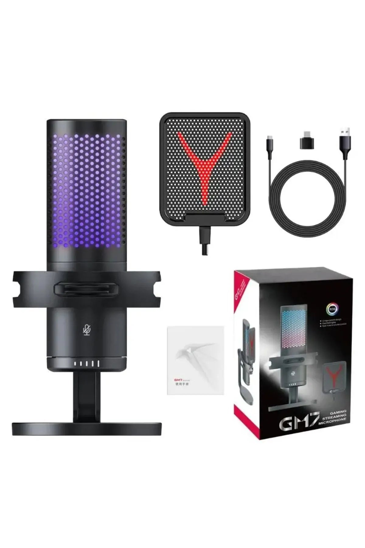 Yanmai (GM7) RGB Lighting Microphone for Streaming and Recording