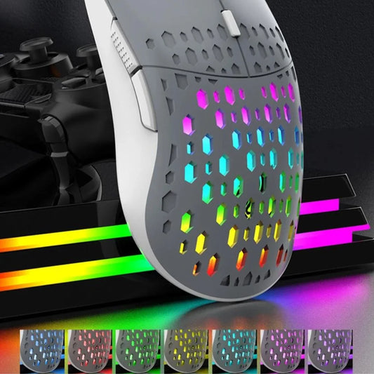 White RAIKU G701 Wired Gaming Mouse - RGB