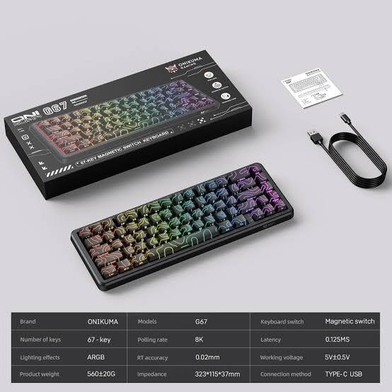 G67 MAGNATIC KEYBOARD 8KHZ RATE OF RETURN