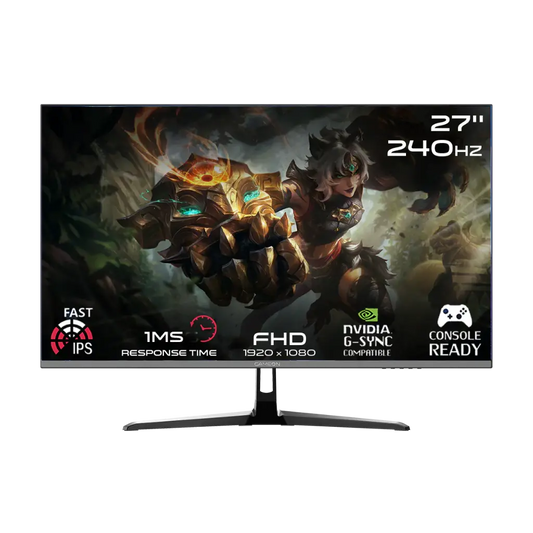 GAMEON GOESP27240IPS Esports Series 27" FHD, 240Hz, MPRT 0.5ms, HDMI 2.1, Fast IPS Gaming Monitor (Supports PS5) - Black